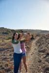 Pretty young girls taking a picture